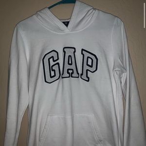 White Gap sweater